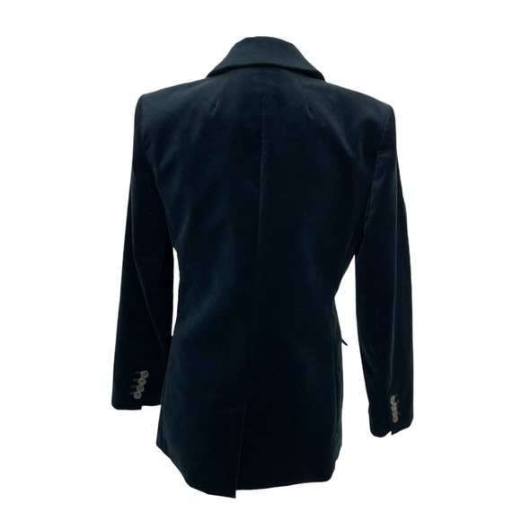 J. Crew Willa Stretch Velveteen Blazer 4 Blue - Picture 5 of 15